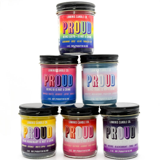 PRIDE 2025: 6-Ounce Striped Candles